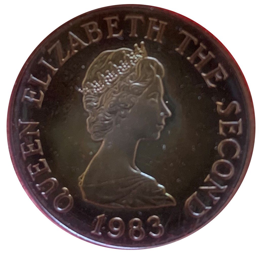Jersey 5 Pence - Elizabeth II 2nd portrait; Silver issue obverse