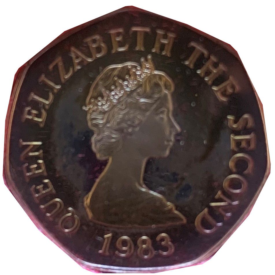 Jersey 20 Pence - Elizabeth II 2nd portrait; Silver issue obverse