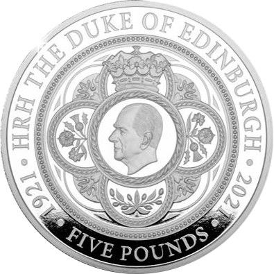 Guernsey 5 Pounds - Elizabeth II H.R.H. Prince Philip, Duke of Edinburgh