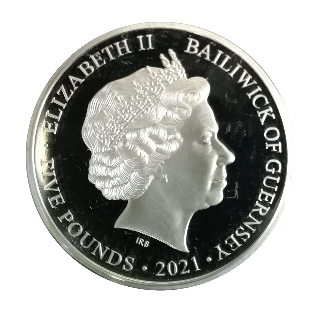 Guernsey 5 Pounds - Elizabeth II Decimalisation obverse