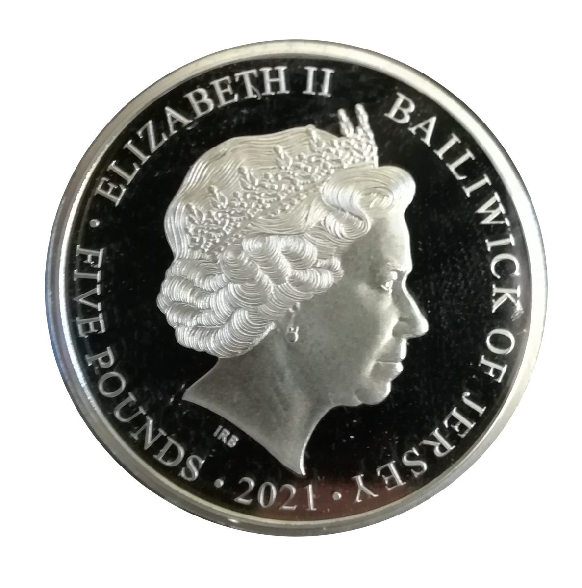 Jersey 5 Pounds - Elizabeth II Decimalisation obverse