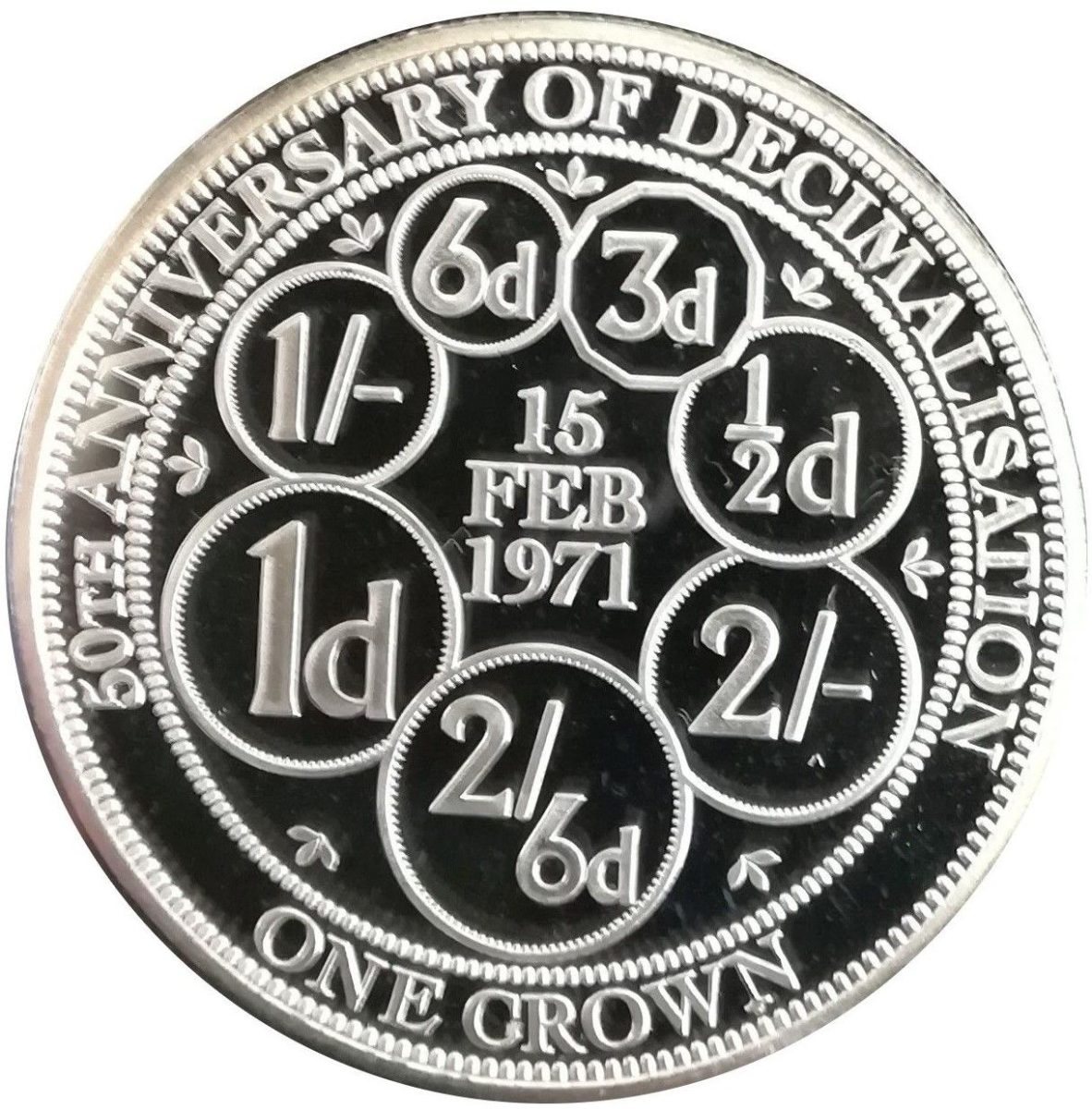 Isle of Man 1 Crown - Elizabeth II Decimalisation