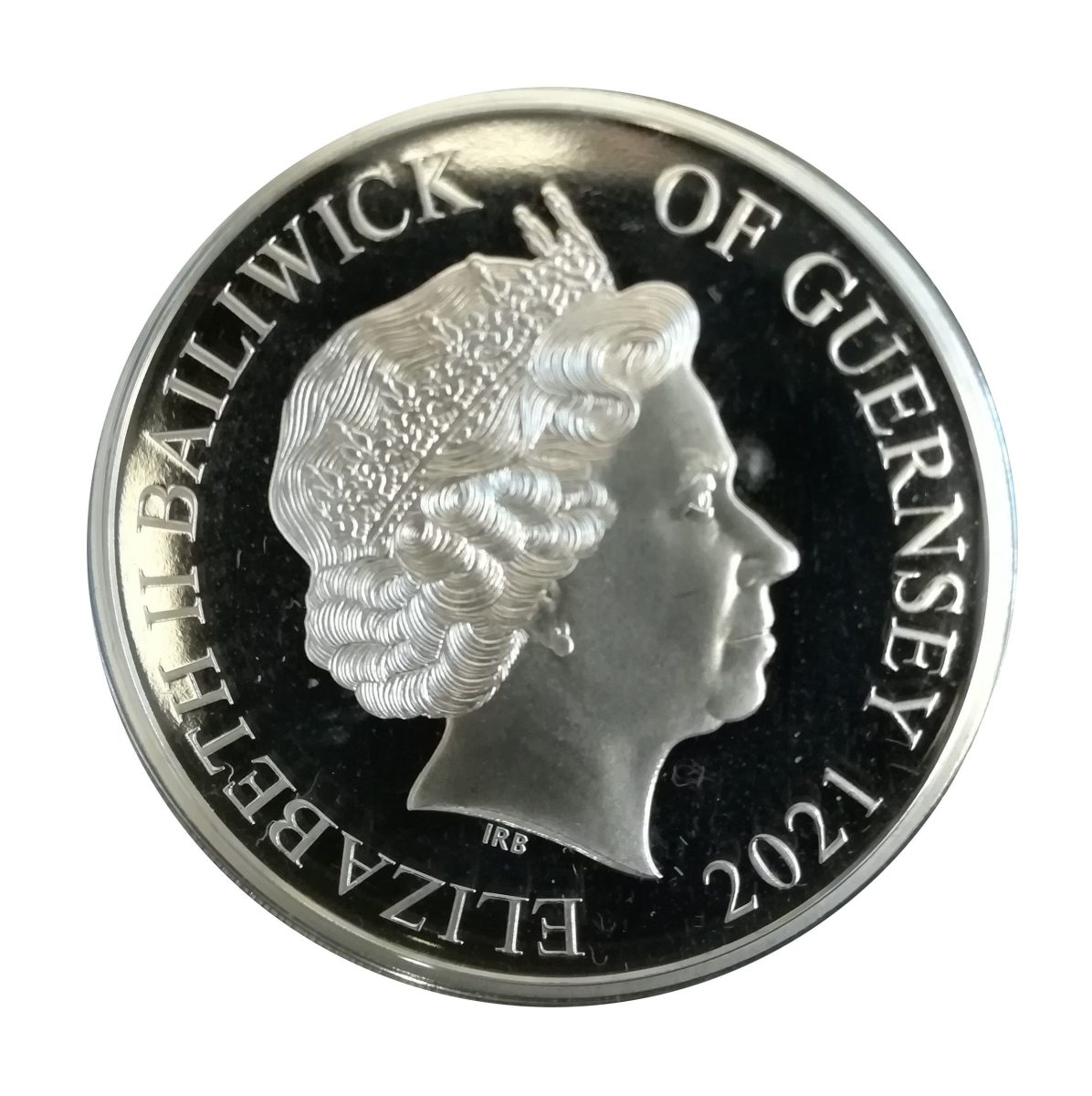 Guernsey 5 Pounds - Elizabeth II Richard Trevithick obverse