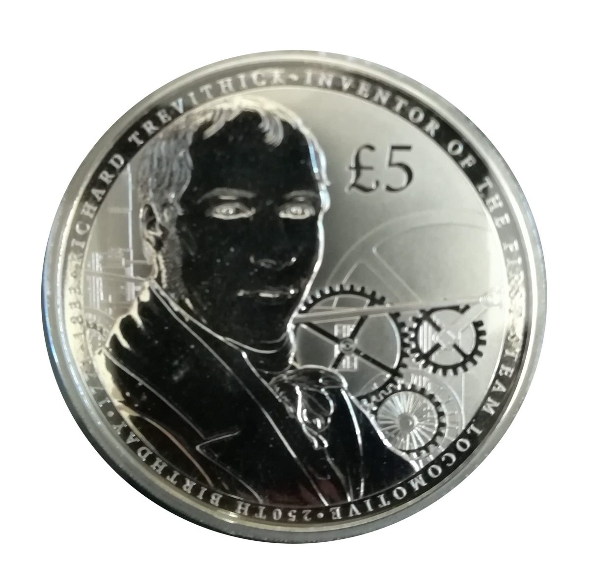 Guernsey 5 Pounds - Elizabeth II Richard Trevithick