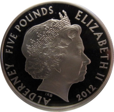 Alderney 5 Pounds - Elizabeth II Titanic; Silver Proof Issue obverse