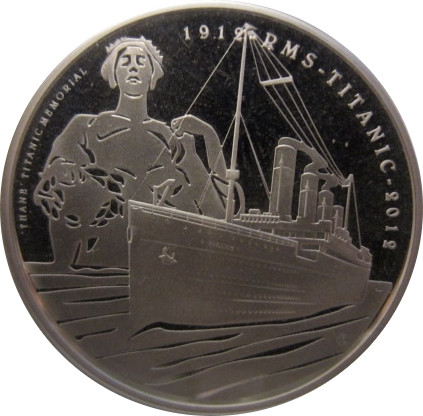 Alderney 5 Pounds - Elizabeth II Titanic; Silver Proof Issue