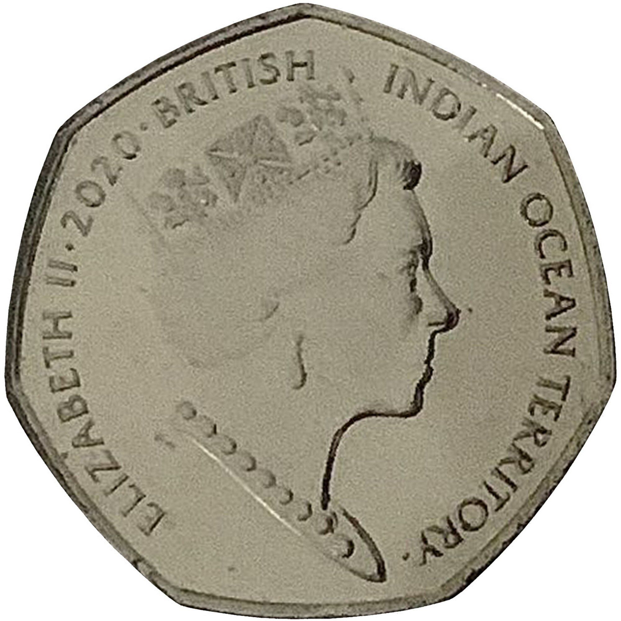 British Indian Ocean Territory 50 Pence - Elizabeth II Father Christmas obverse