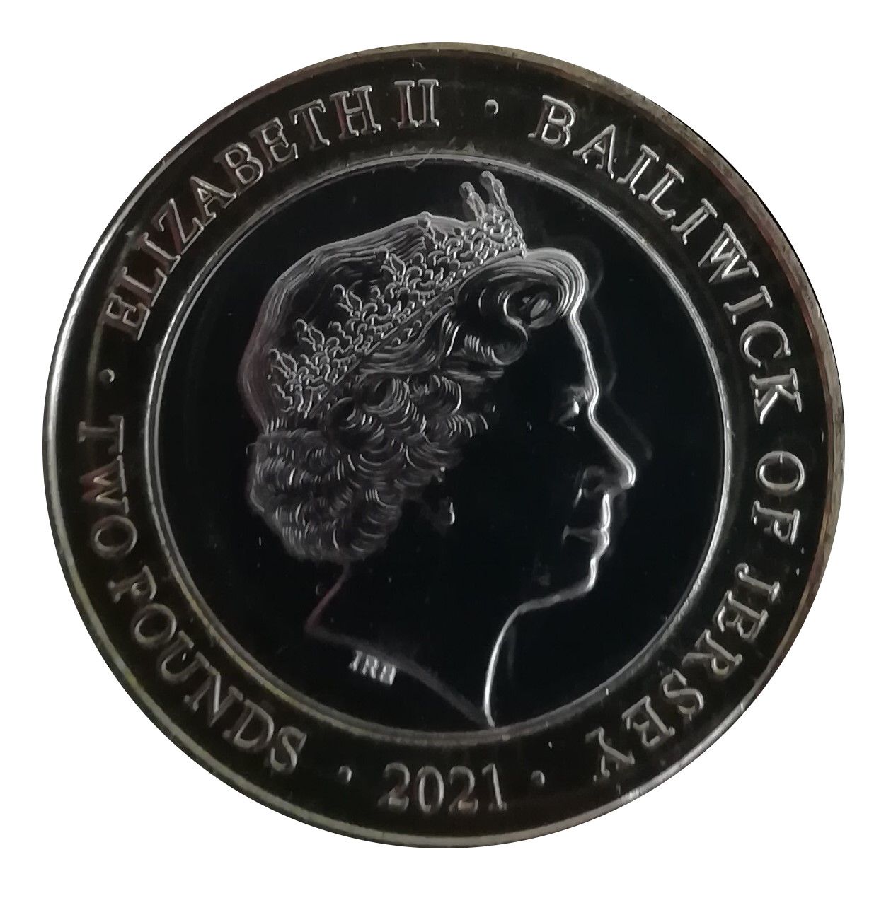 Jersey 2 Pounds - Elizabeth II Shackleton-Rowett Expedition obverse