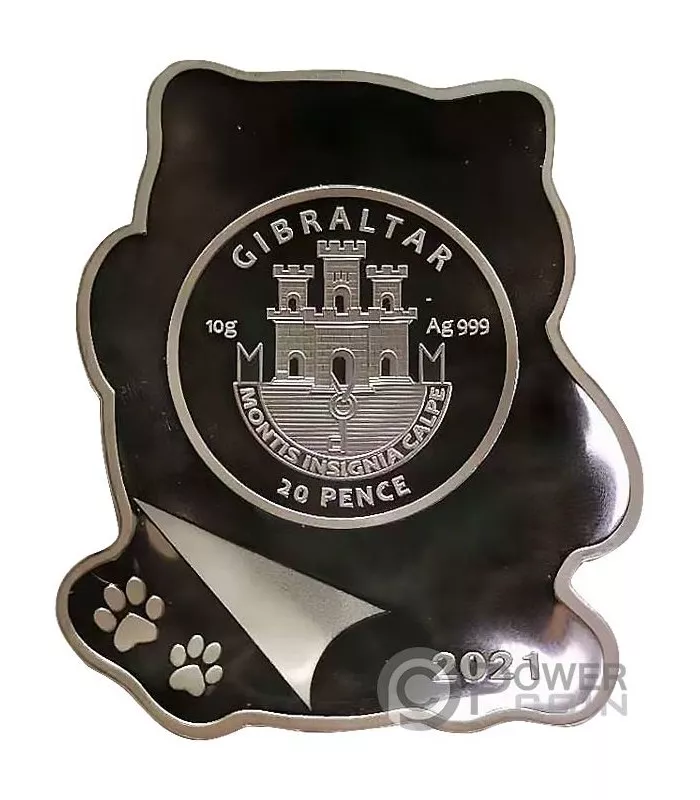 Gibraltar 20 Pence Lucky Kitten obverse