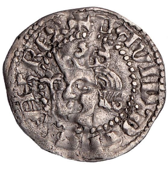 Scotland ½ Penny - David II 1st Coinage, 1st Issue obverse