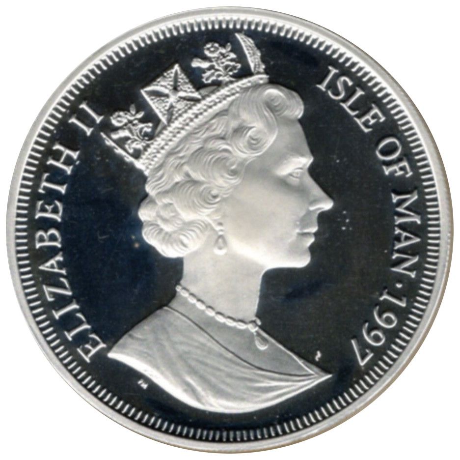 Isle of Man 1 Crown - Elizabeth II Fridtjof Nansen; Silver Proof obverse