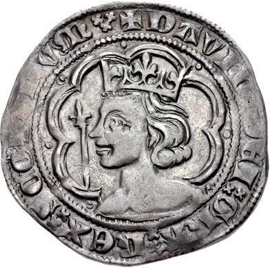 Scotland 1 Groat - David II 2nd Coinage, Class A obverse