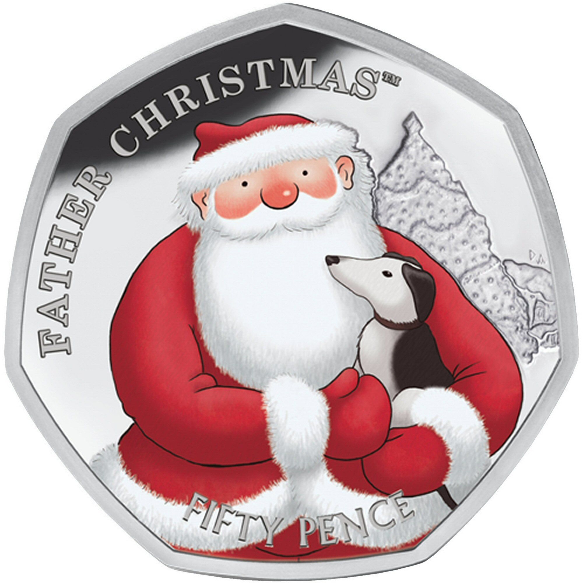 British Indian Ocean Territory 50 Pence - Elizabeth II Father Christmas; Coloured reverse