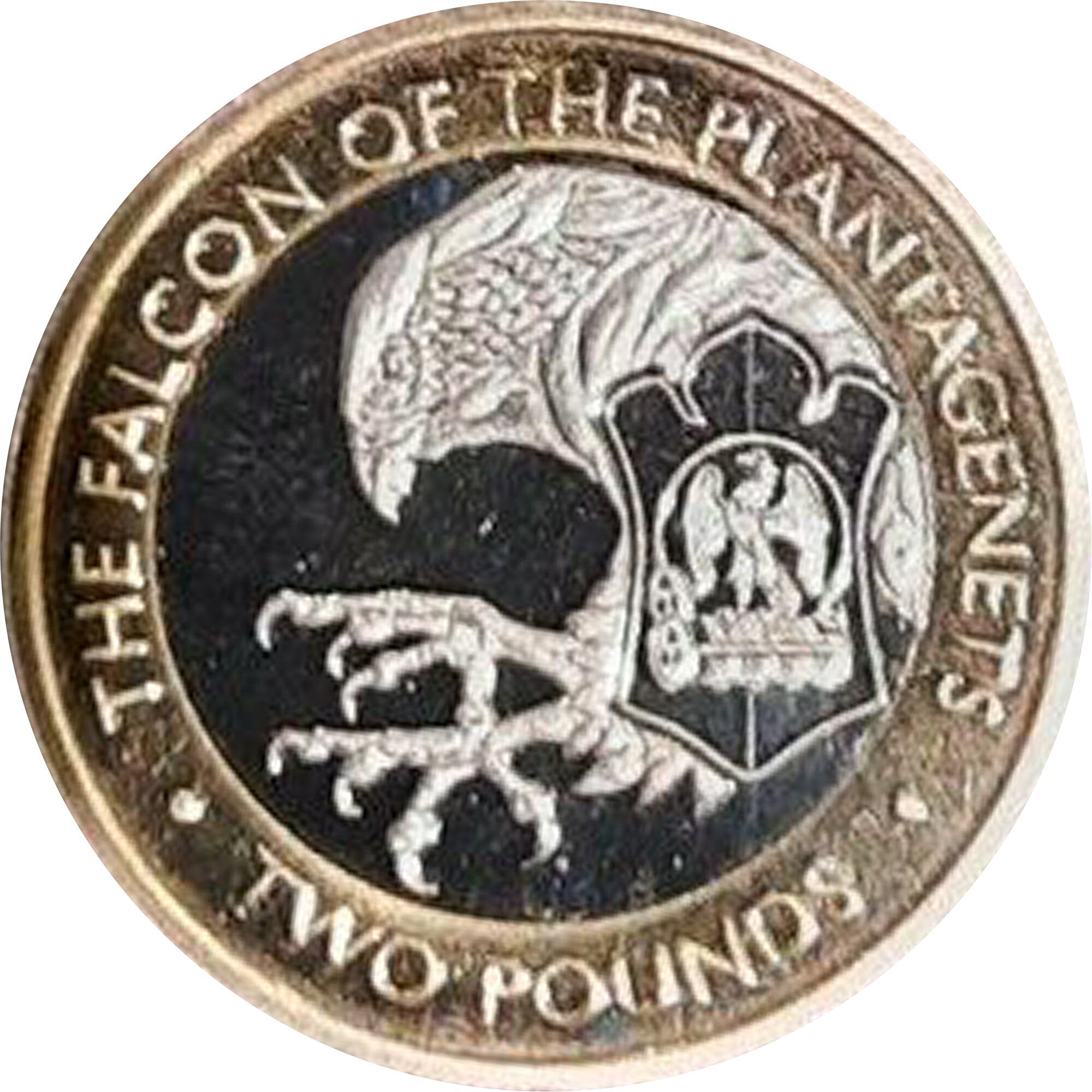 British Indian Ocean Territory 2 Pounds - Elizabeth II The Falcon of the Plantagenets