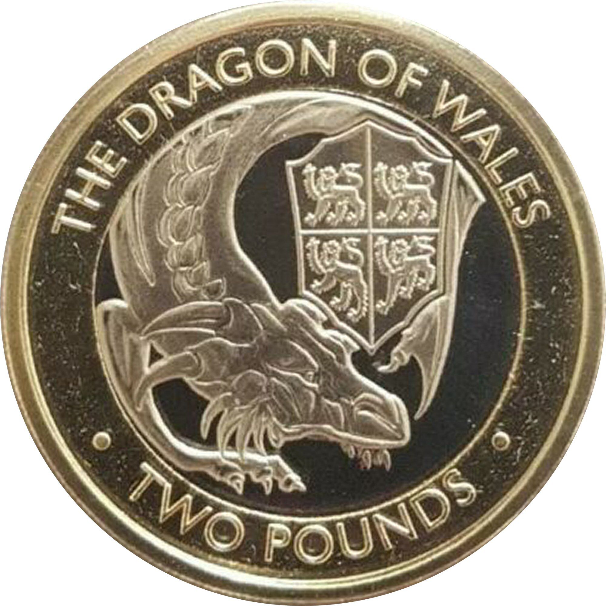 British Indian Ocean Territory 2 Pounds - Elizabeth II The Dragon of Wales