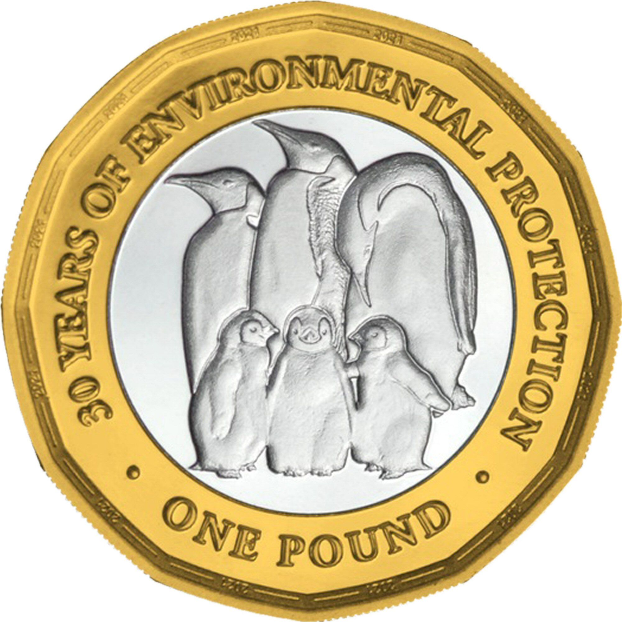 British Antarctic Territory 1 Pound - Elizabeth II Environmental protection reverse