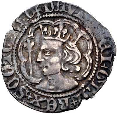 Scotland ½ Groat - David II 2nd Coinage, Class C obverse