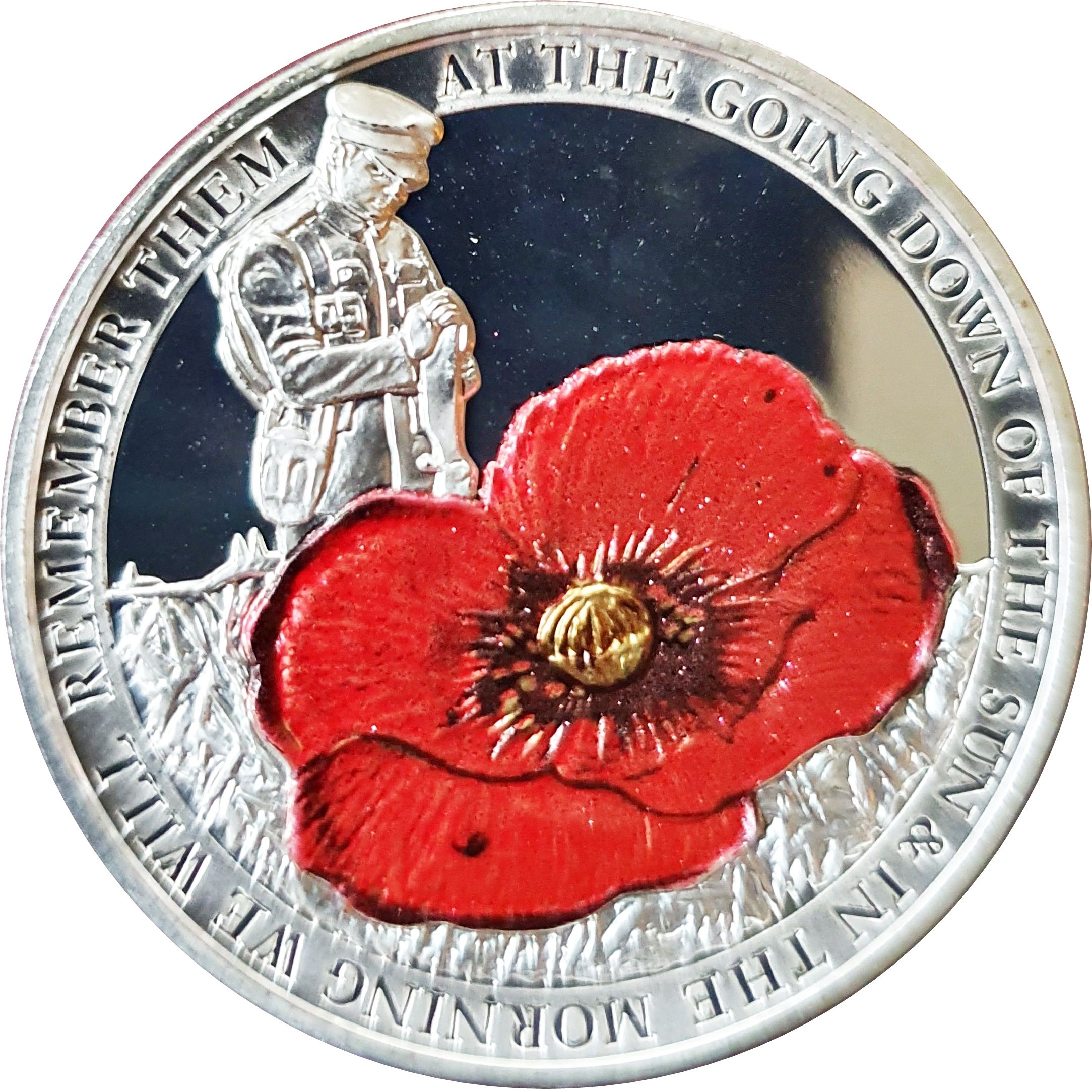 Gibraltar 1 Crown - Elizabeth II Remembrance reverse