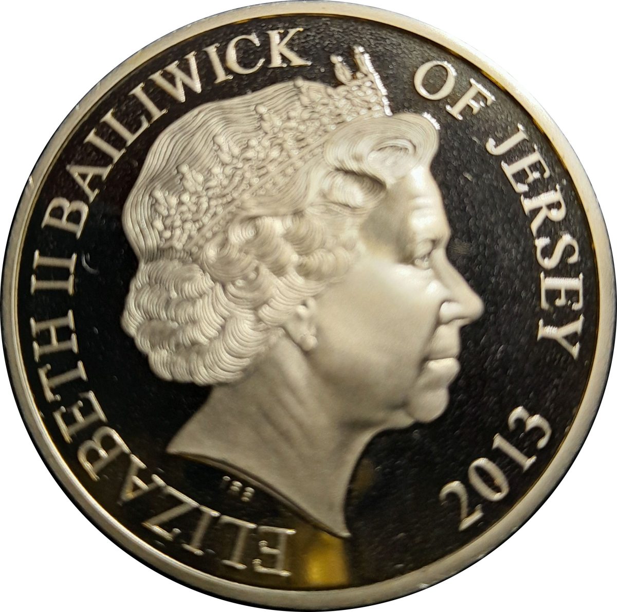 Jersey 50 pence - Elizabeth II Coronation Jubilee obverse