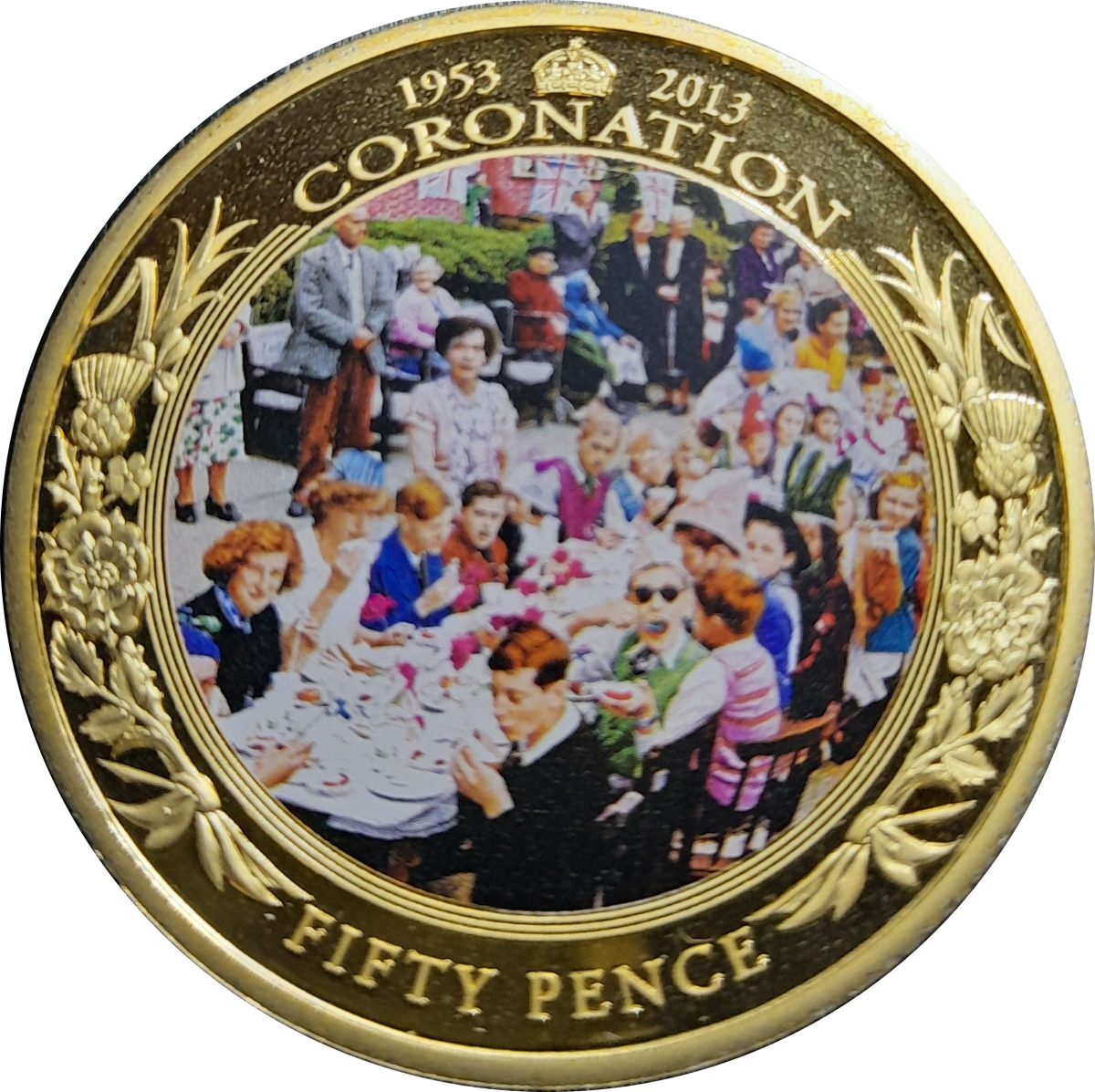 Jersey 50 pence - Elizabeth II Coronation Jubilee