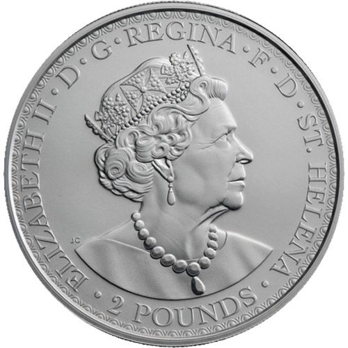 Saint Helena 2 Pounds - Elizabeth II Una and The Lion obverse