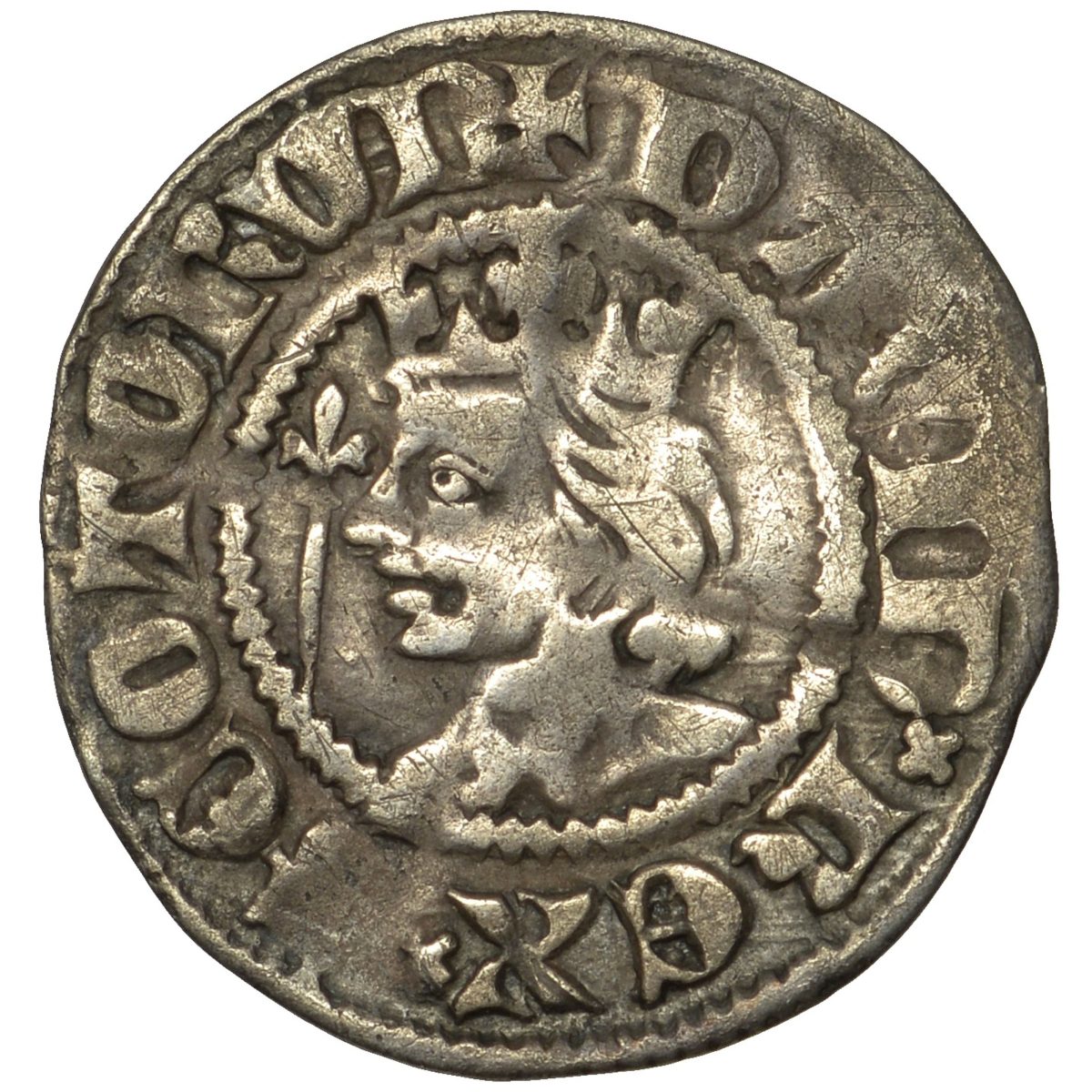 Scotland 1 Penny - David II 2nd Coinage, Class A obverse