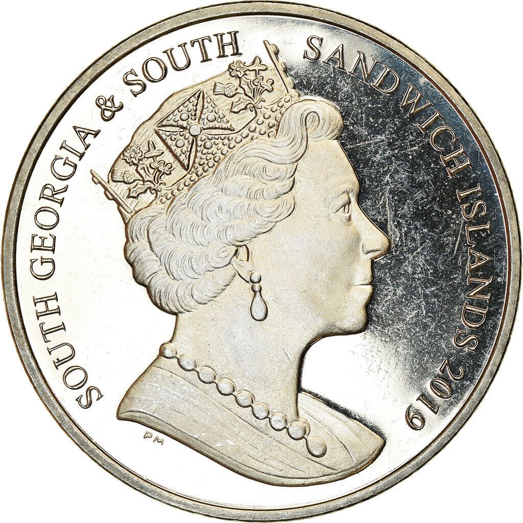 South Georgia and the South Sandwich Islands 2 Pounds - Elizabeth II Queen Victoria on Throne obverse