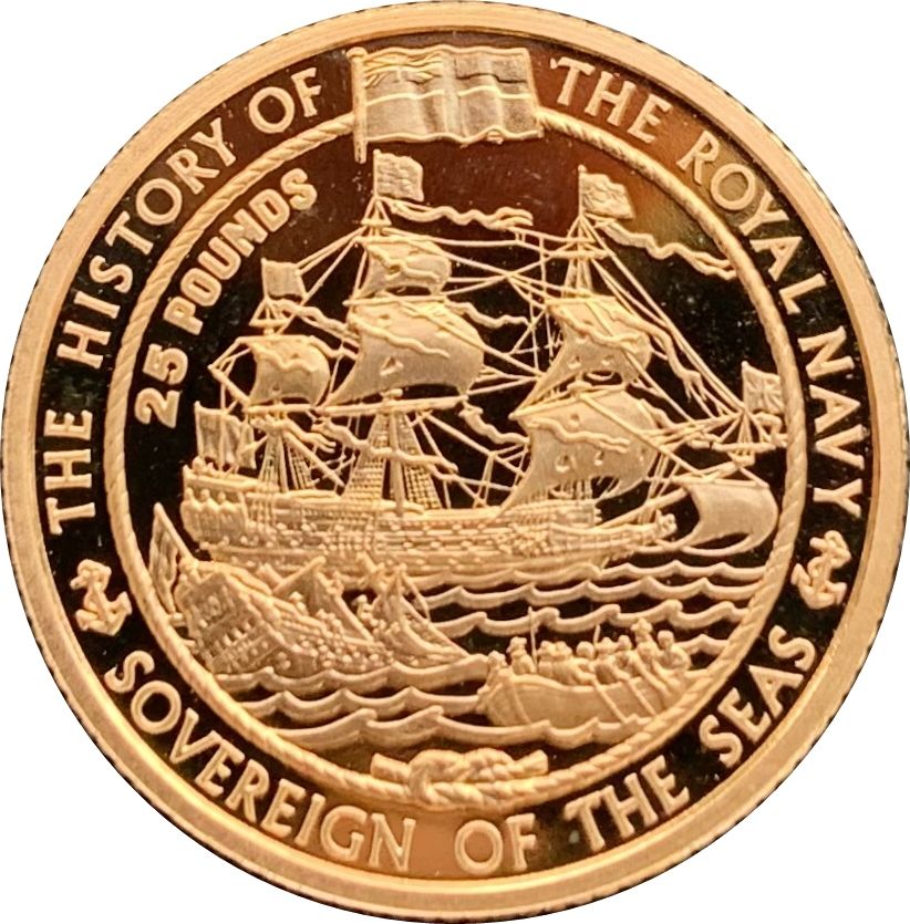 Jersey 25 Pounds - Elizabeth II Sovereign of the Seas