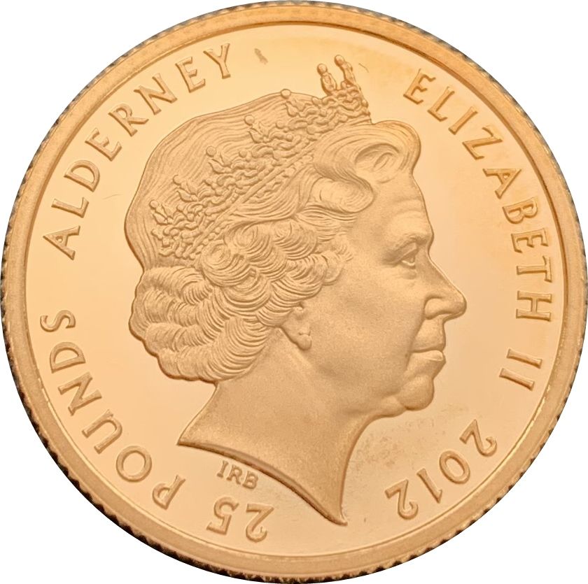 Alderney 25 Pounds - Elizabeth II Titanic obverse