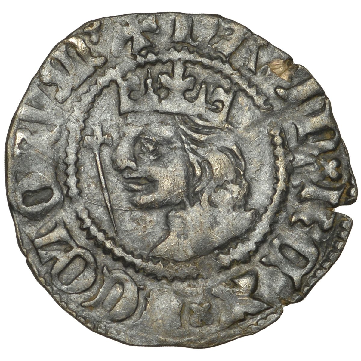 Scotland 1 Penny - David II 2nd Coinage, Class B obverse