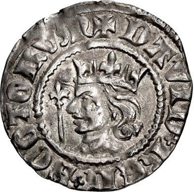 Scotland 1 Penny - David II 2nd Coinage, Class B obverse