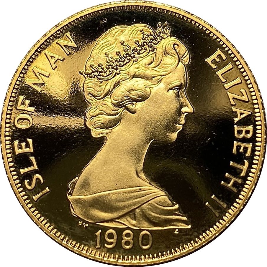 Isle of Man 1 Crown - Elizabeth II Queen Mother obverse