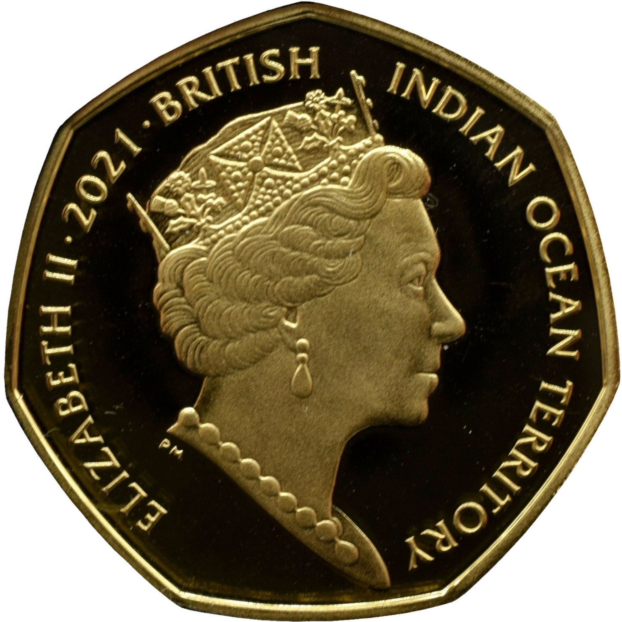 British Indian Ocean Territory 50 Pence - Elizabeth II Father Christmas; Gold obverse