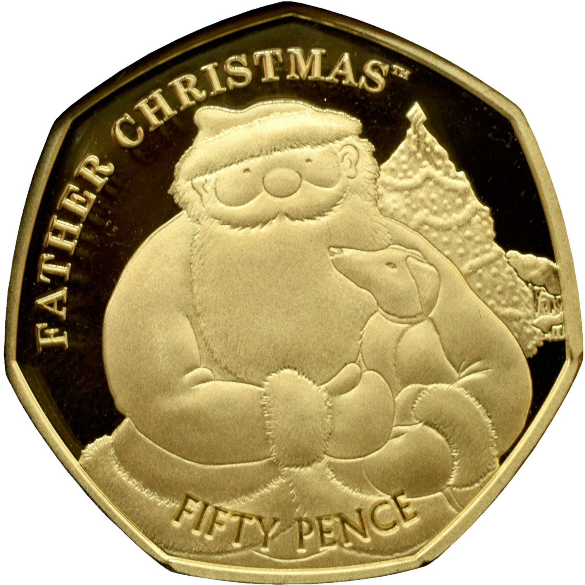 British Indian Ocean Territory 50 Pence - Elizabeth II Father Christmas; Gold reverse