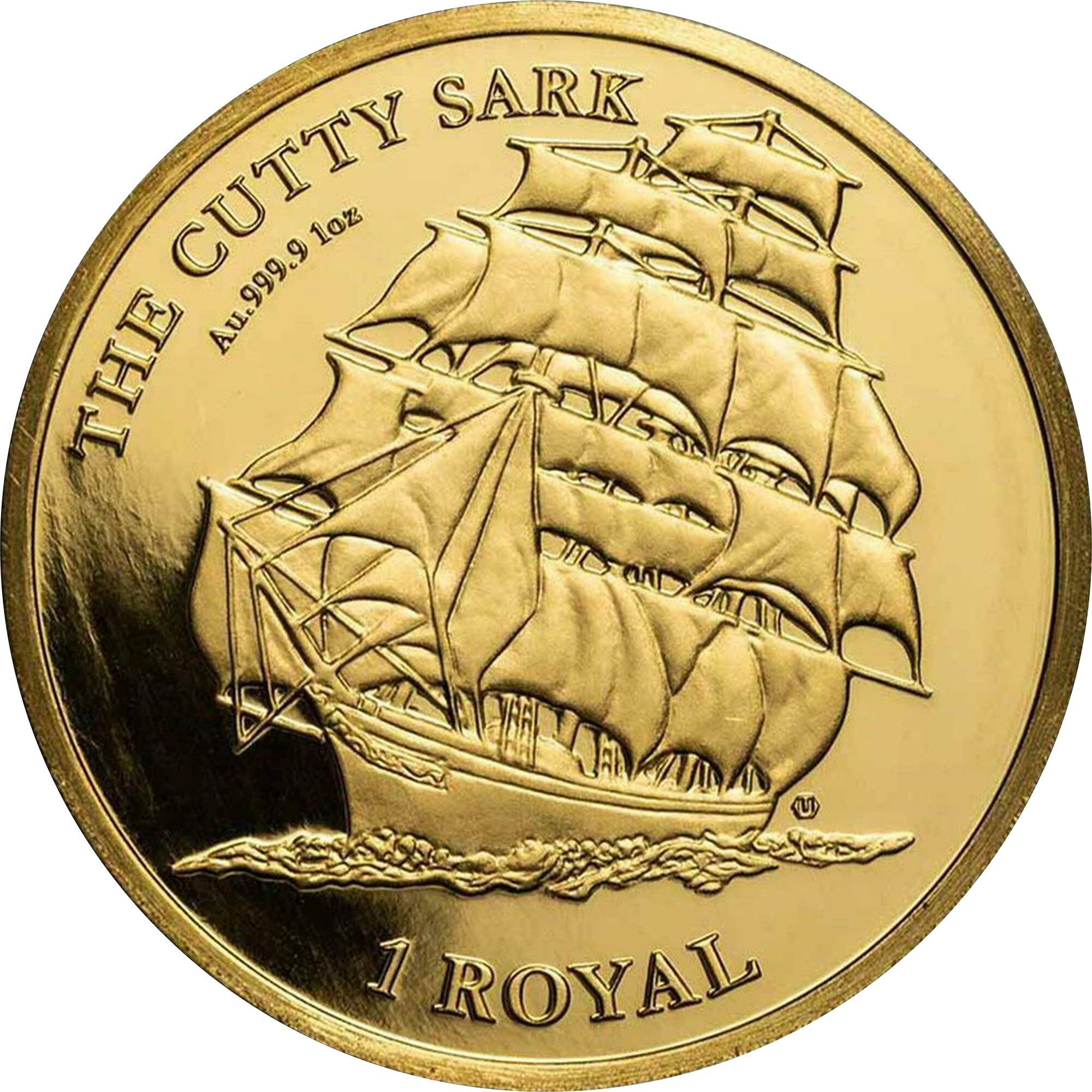British Indian Ocean Territory 1 Royal - Elizabeth II The Cutty Sark; Gold bullion