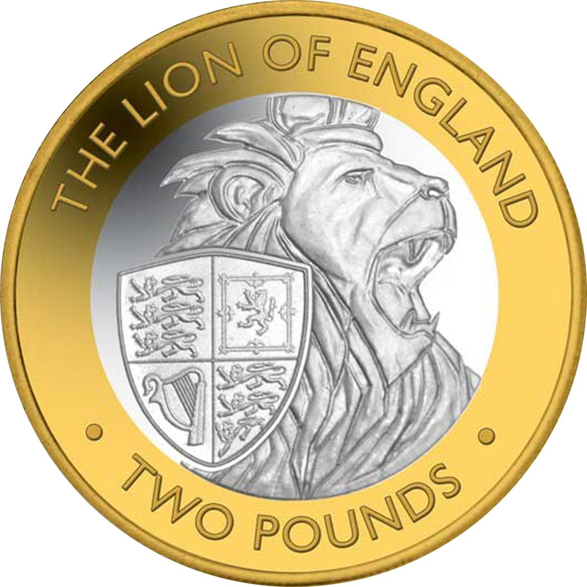 British Indian Ocean Territory 2 Pounds - Elizabeth II The Lion of England; Silver reverse