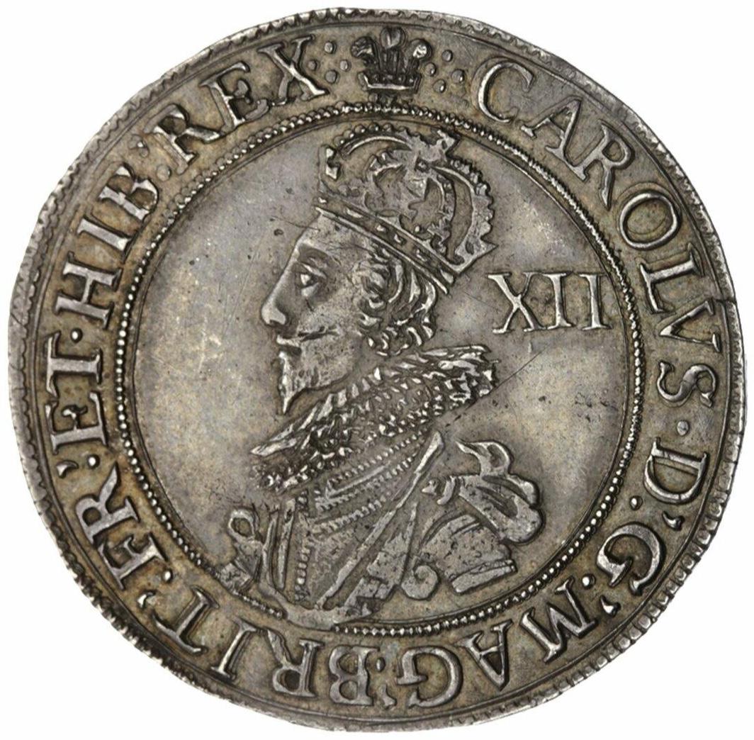 1 Shilling - Charles I Group C; 3rd bust, type 2b obverse