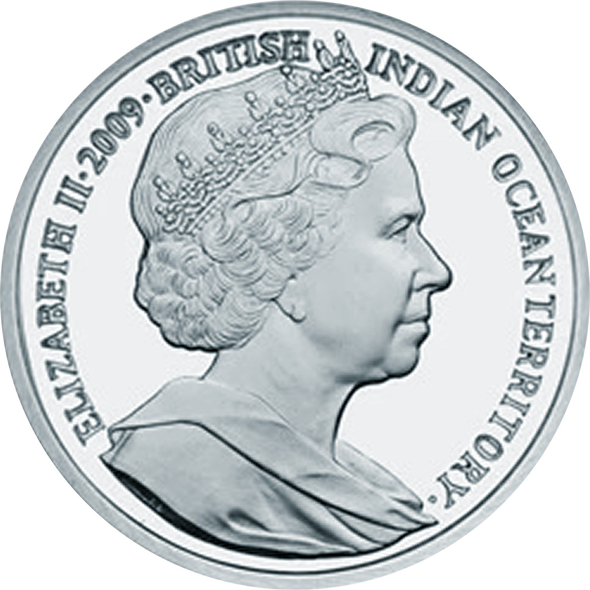 British Indian Ocean Territory 2 Pounds - Elizabeth II First commemorative coin; Silver obverse