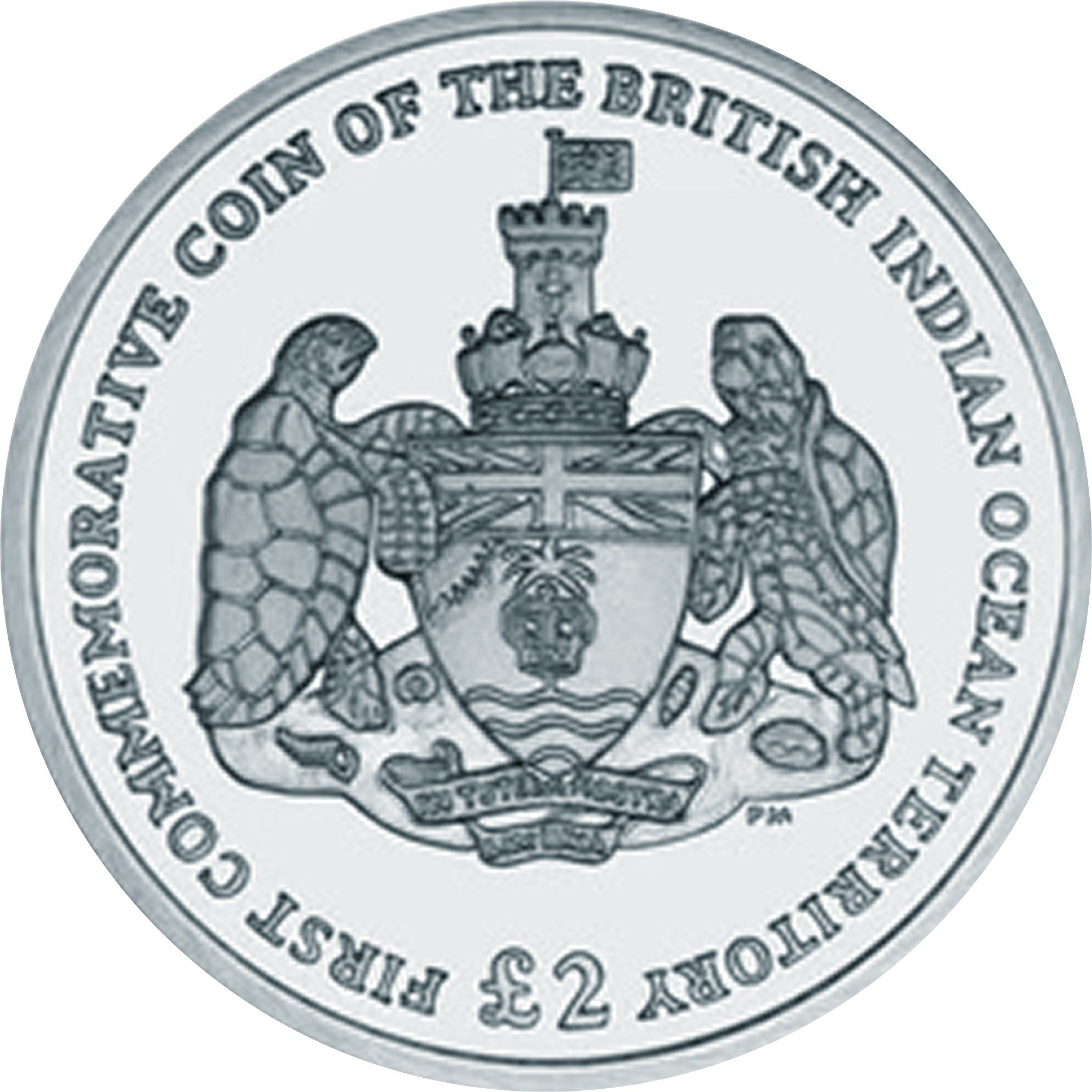 British Indian Ocean Territory 2 Pounds - Elizabeth II First commemorative coin; Silver
