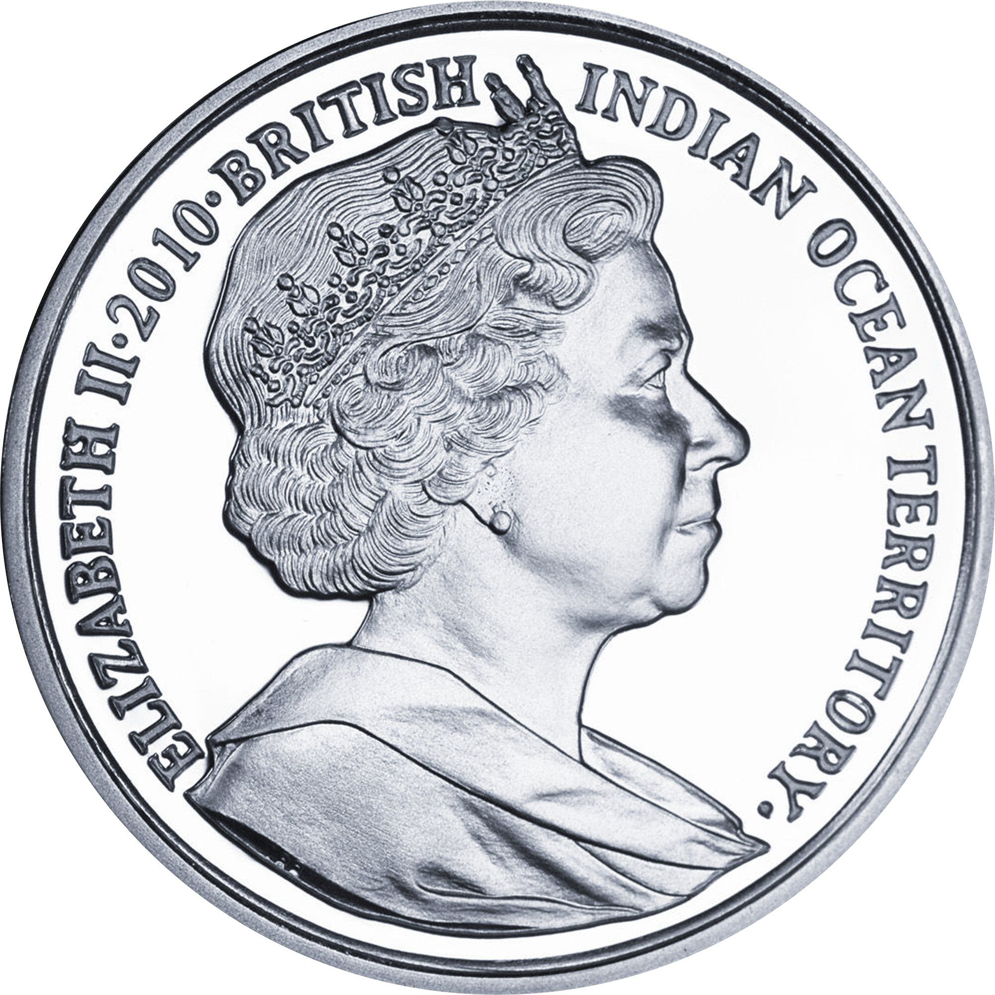 British Indian Ocean Territory 2 Pounds - Elizabeth II Royal Engagement; Silver obverse