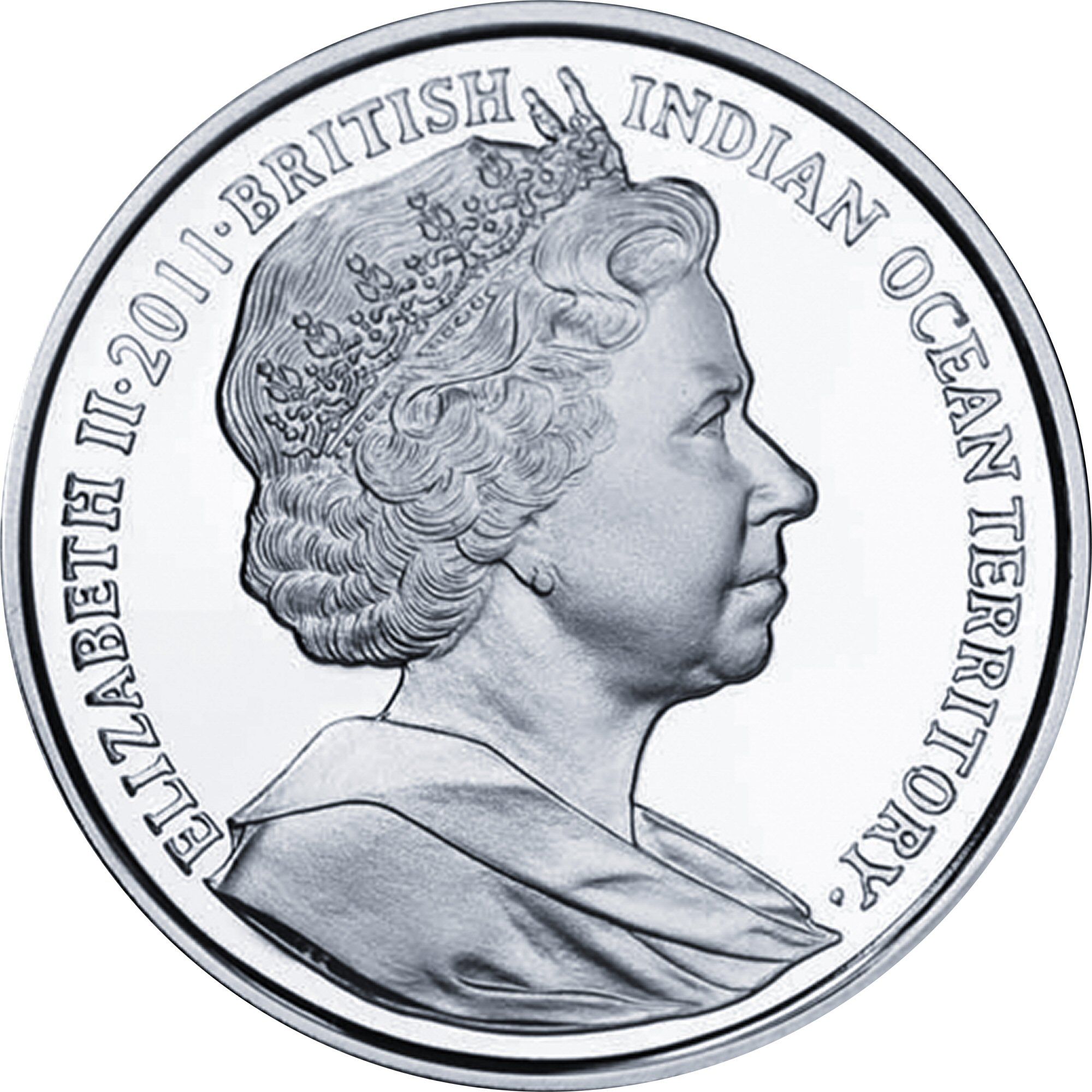British Indian Ocean Territory 2 Pounds - Elizabeth II Prince Philip, 90th Birthday; Silver obverse