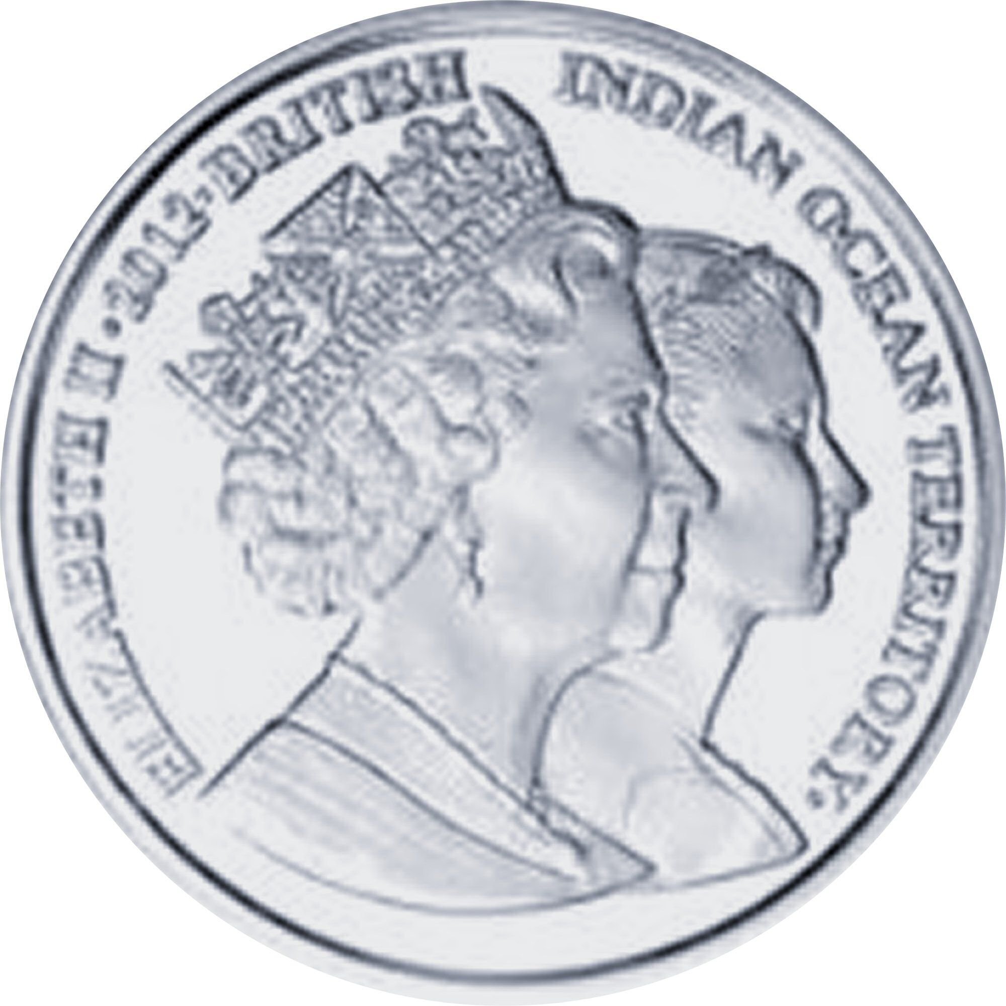 British Indian Ocean Territory 2 Pounds - Elizabeth II Aston Martin Volante; Silver obverse