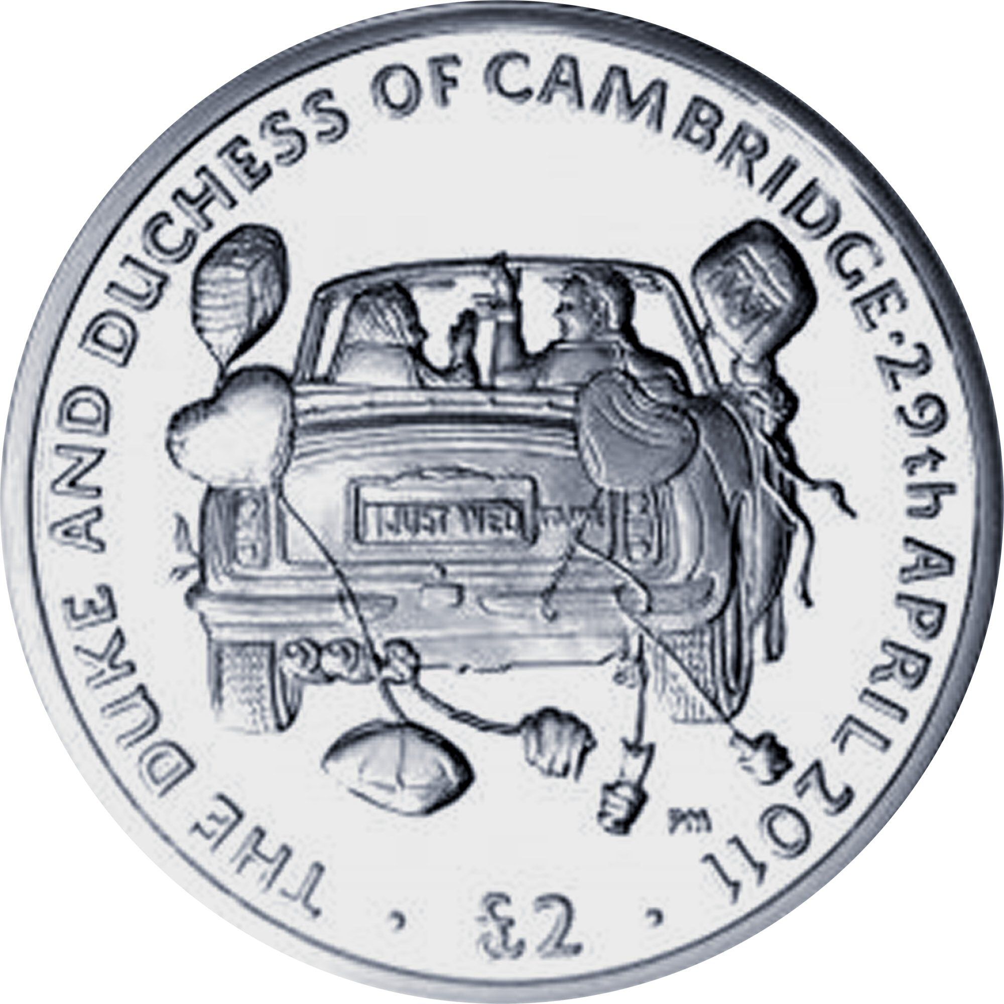 British Indian Ocean Territory 2 Pounds - Elizabeth II Aston Martin Volante; Silver