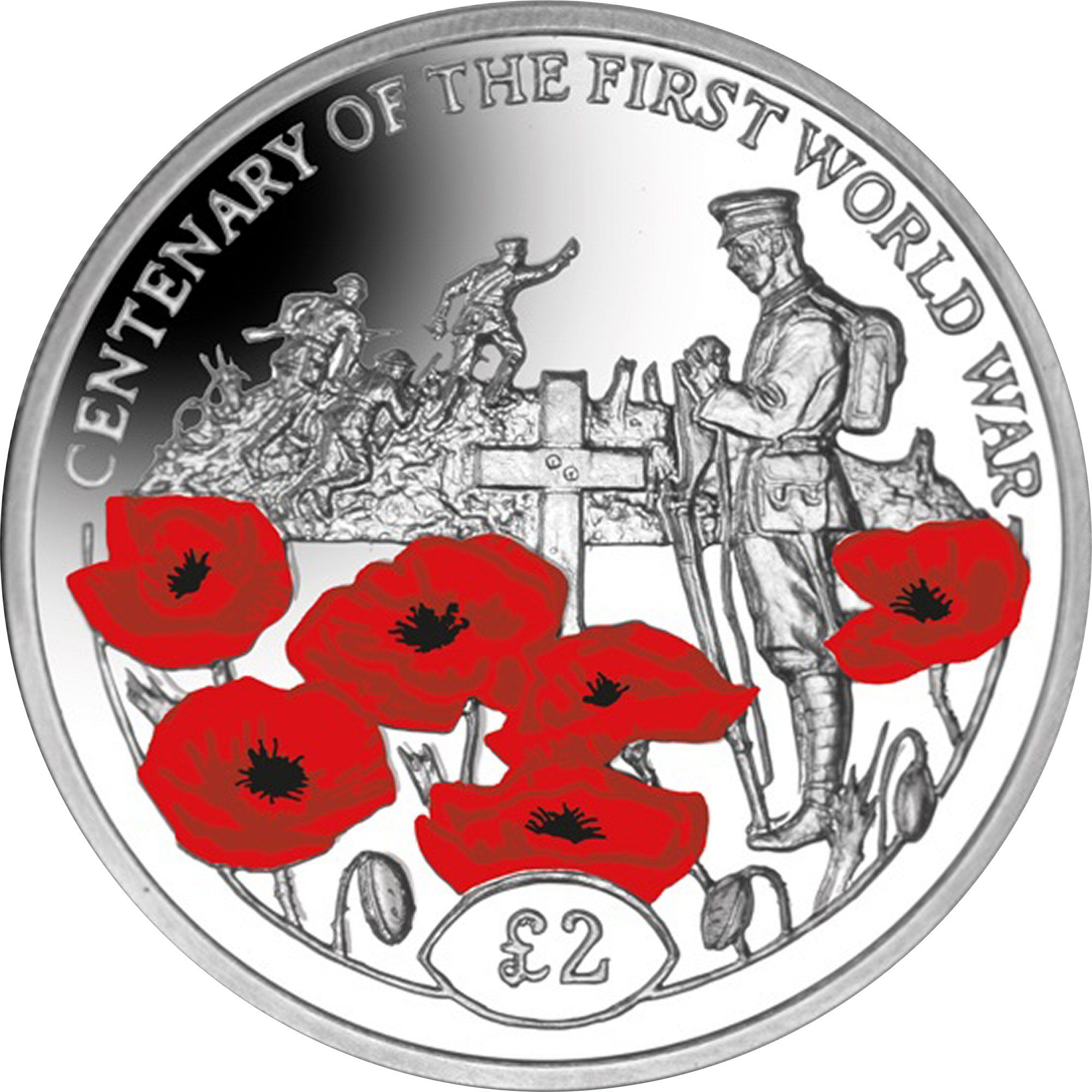 British Indian Ocean Territory 2 Pound - Elizabeth II Tomb of the Unknown Soldier; Coloured
