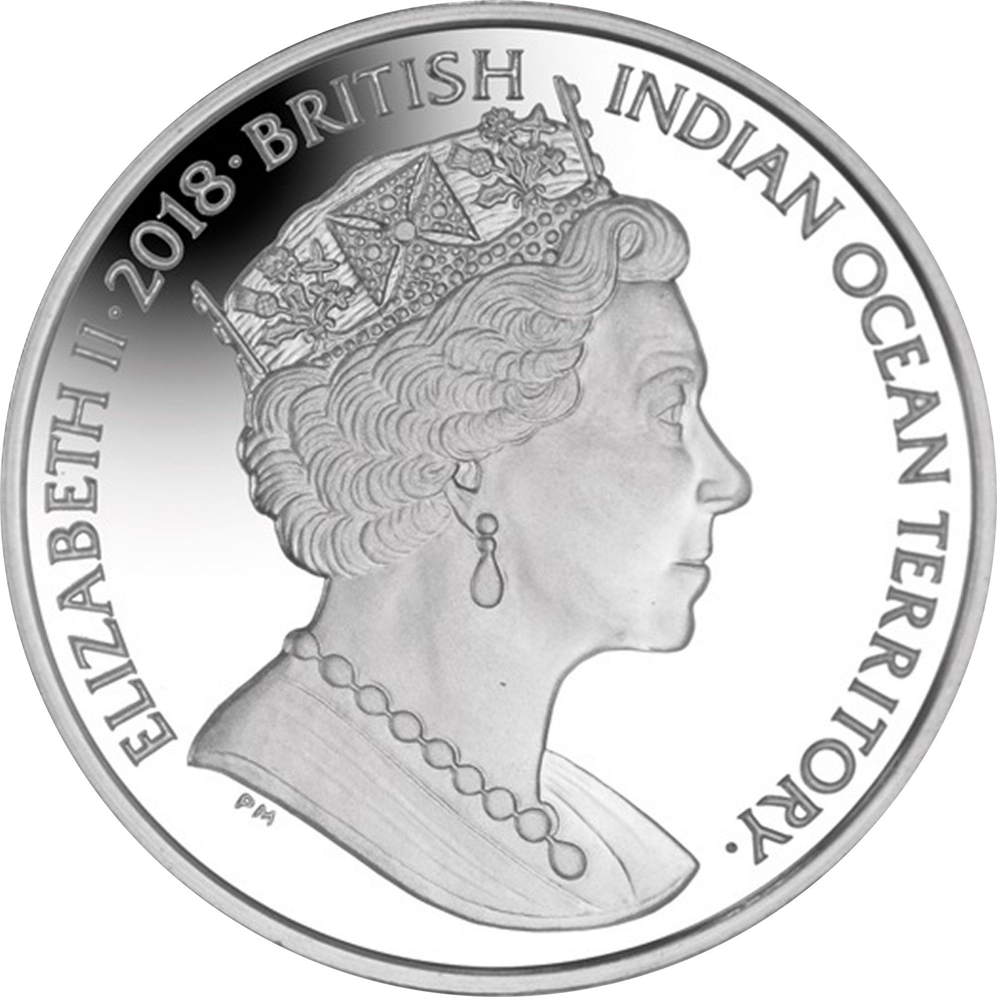 British Indian Ocean Territory 2 Pound - Elizabeth II Tomb of the Unknown Soldier; Coloured; Silver obverse