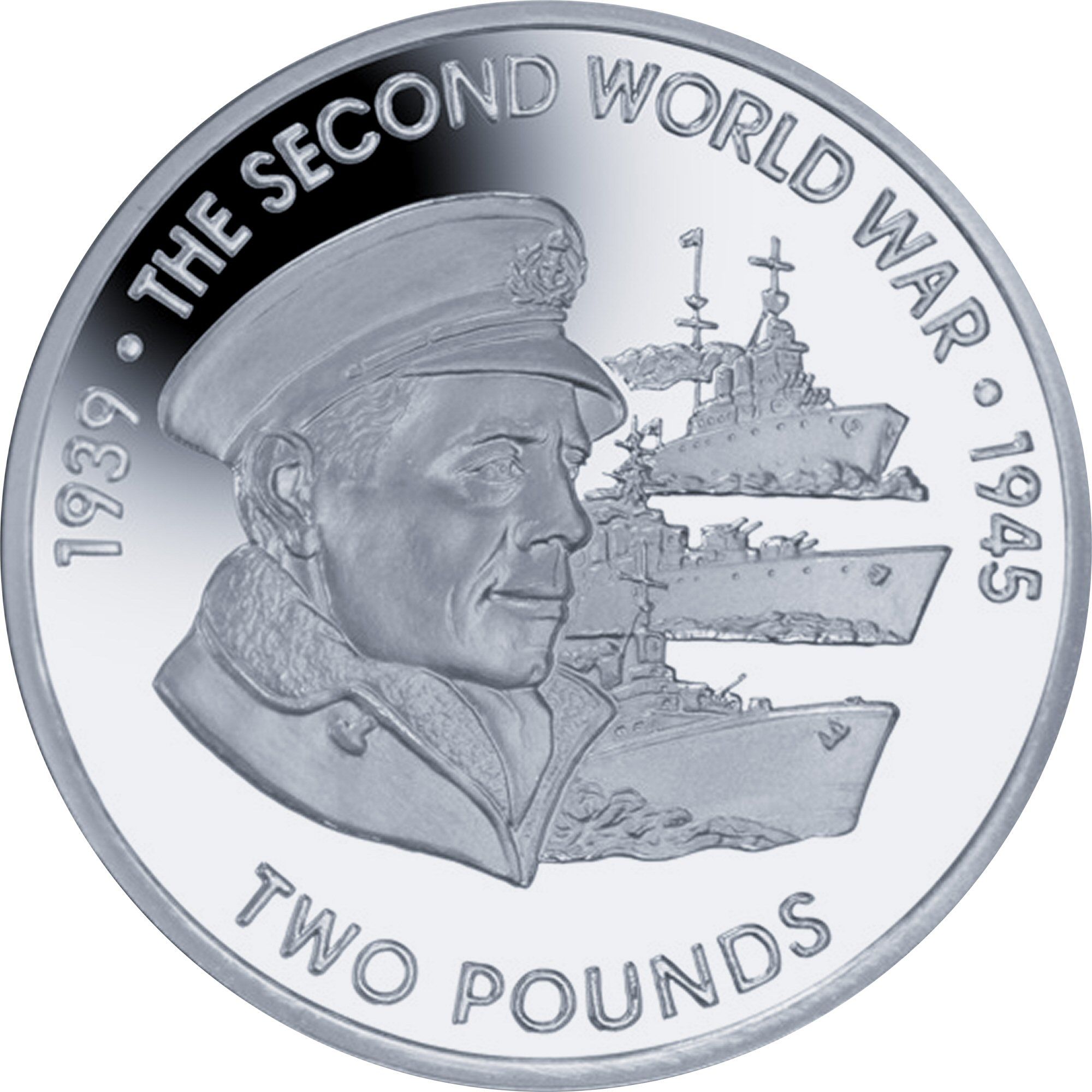 British Indian Ocean Territory 2 Pounds - Elizabeth II The Sailor; Silver