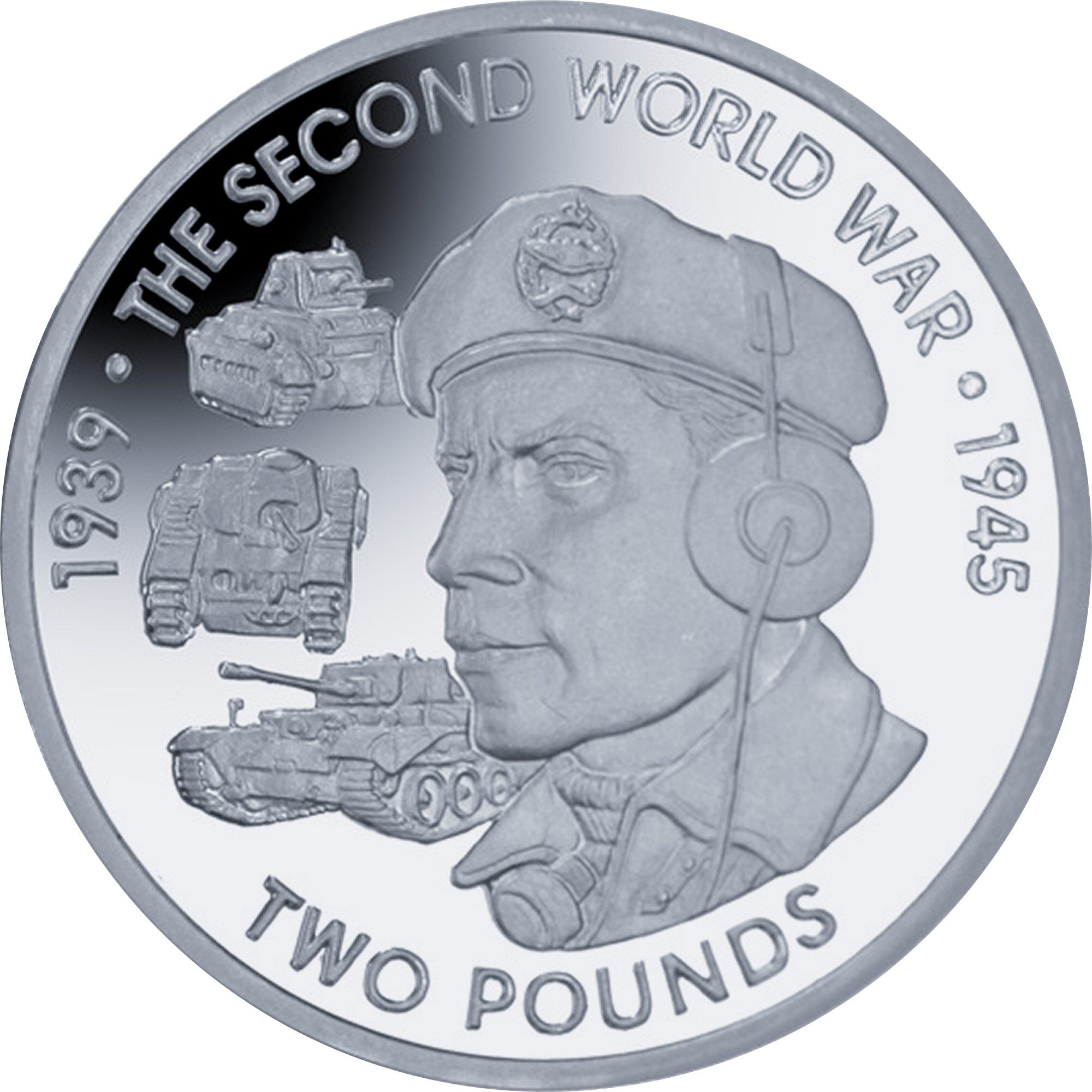 British Indian Ocean Territory 2 Pounds - Elizabeth II The Soldier; Silver reverse