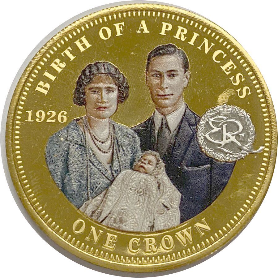 Tristan da Cunha 1 Crown - Elizabeth II Birth of a princess reverse