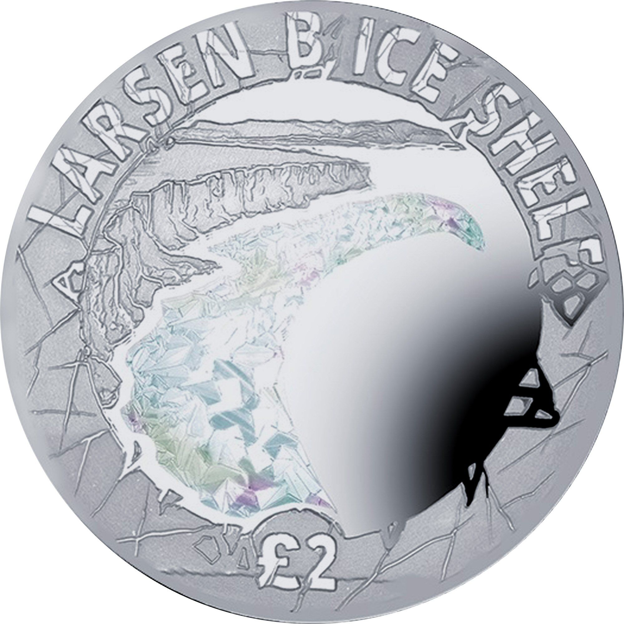 British Antarctic Territory 2 Pounds - Elizabeth II Larsen B Ice Shelf
