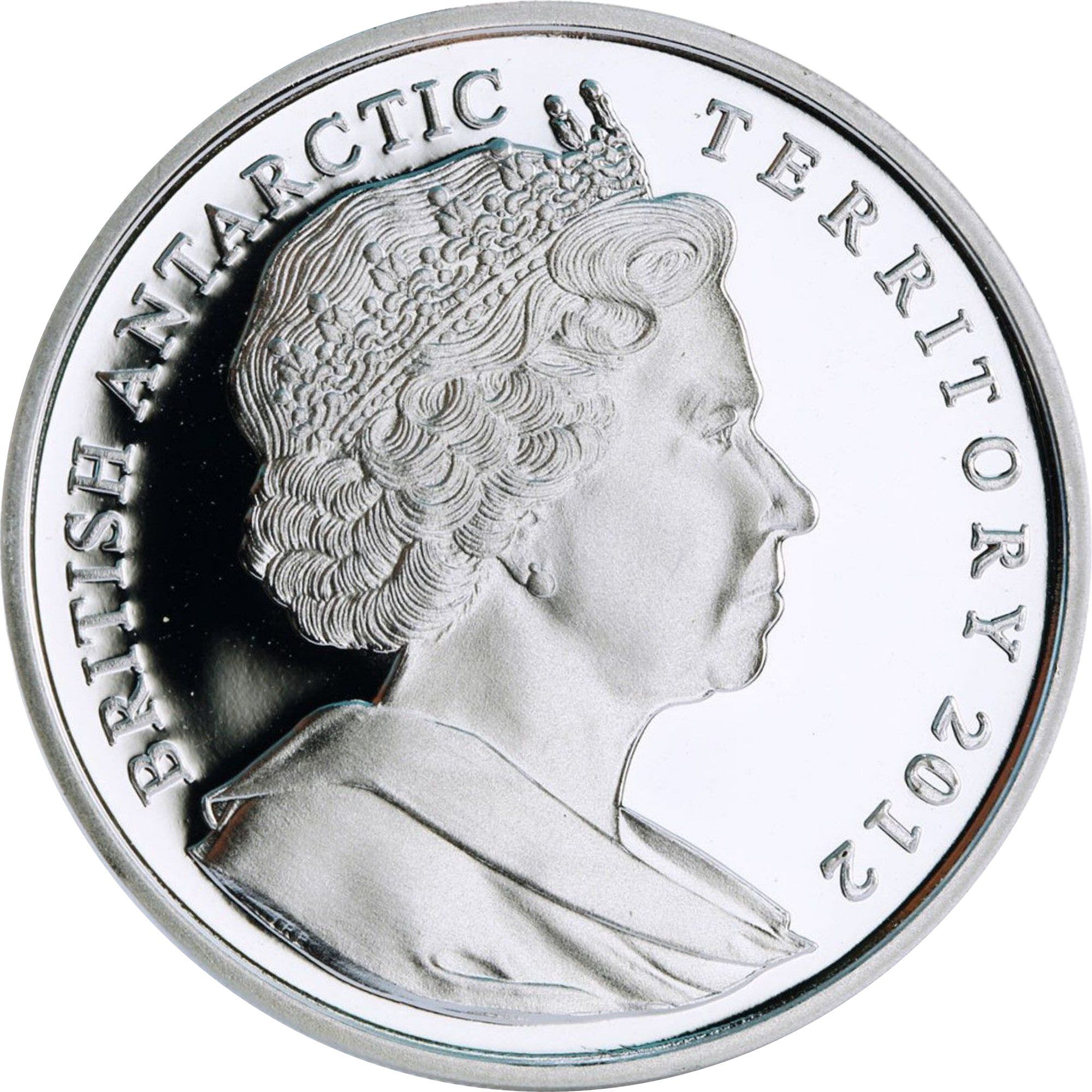 British Antarctic Territory 2 Pounds - Elizabeth II Terra Nova Expedition; Silver